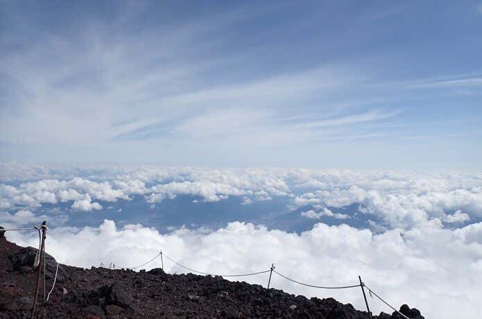 富士山　9合目からの雲海