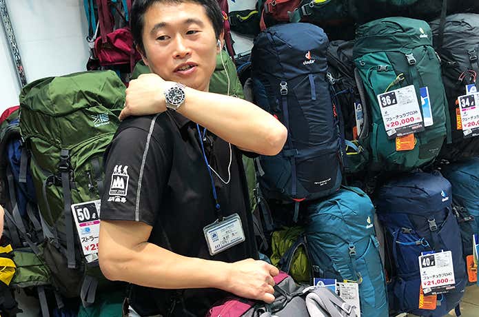 ザックの紐が痛い