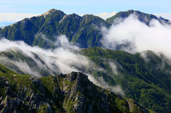 空木岳と南駒ヶ岳