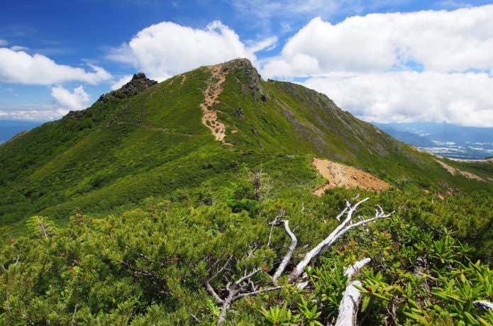 西天狗岳から望む東天狗岳