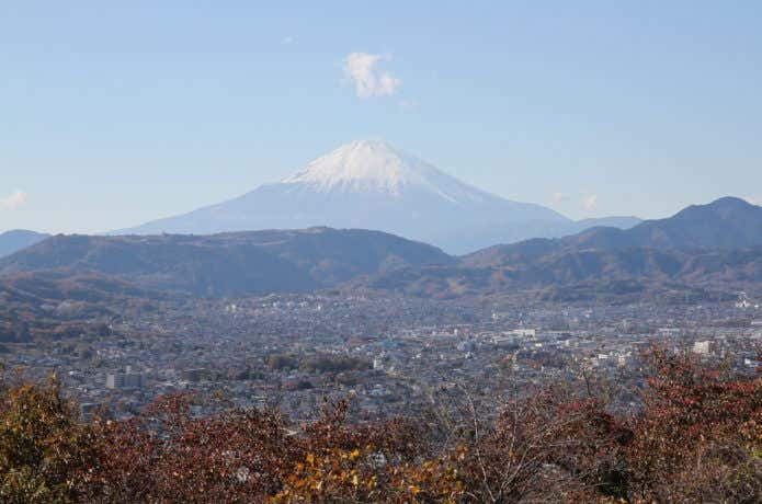 権現山からの富士山の眺め　