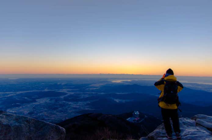 筑波山　登山者