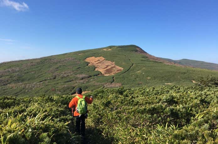 雷電山への登山道