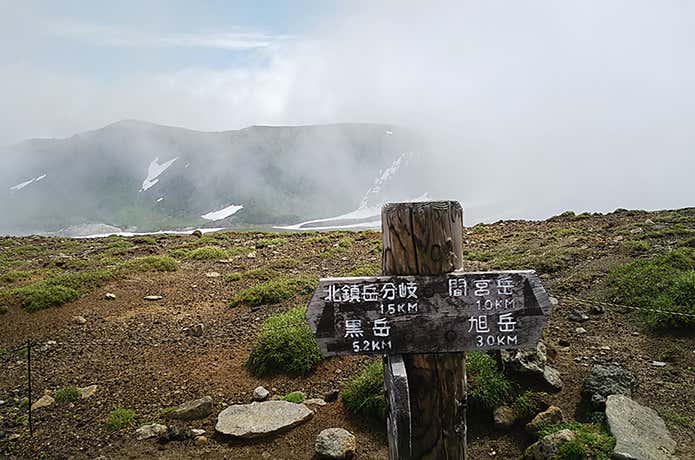 大雪山中岳分岐