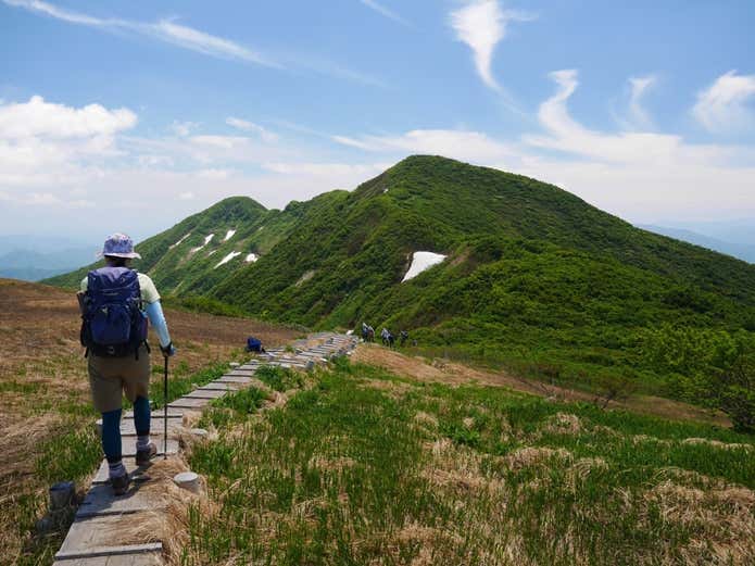 青雲岳手前の木道