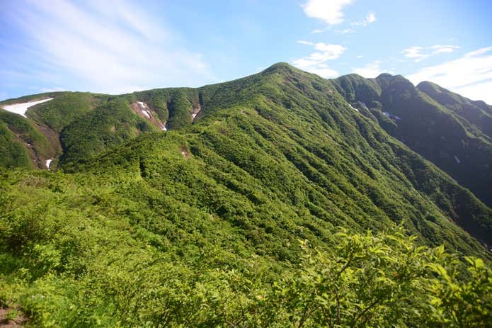 山頂への稜線