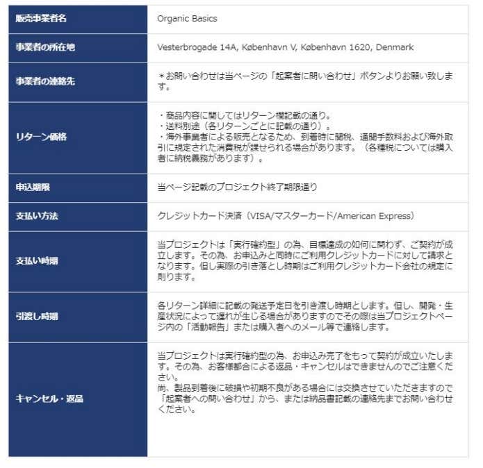 特定商取引法に関する記載