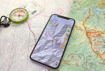 地図とアプリとコンパス