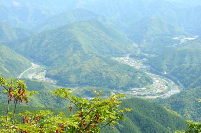 矢筈岳と冷水山