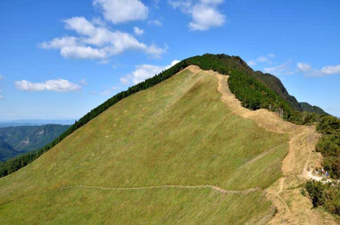 倶留尊山への道