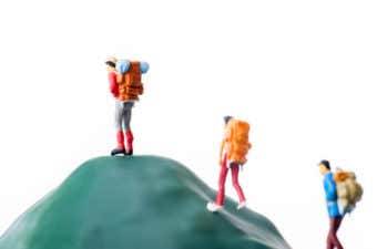 登山者のミニチュア