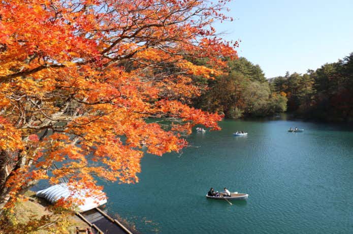 紅葉の毘沙門沼