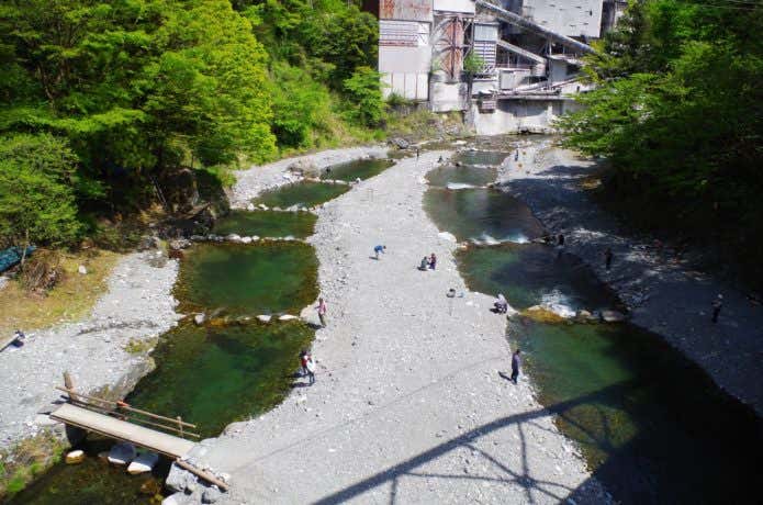 日原川の釣り場