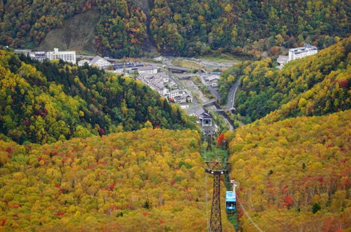 黒岳　ロープウェイ　紅葉