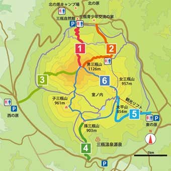 三瓶山 地図