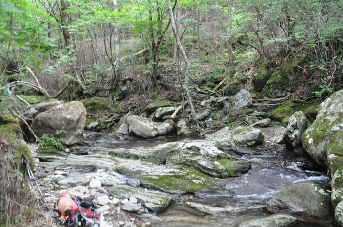 東赤石山　渡渉場所