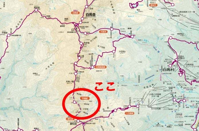 唐松岳と白馬岳の間