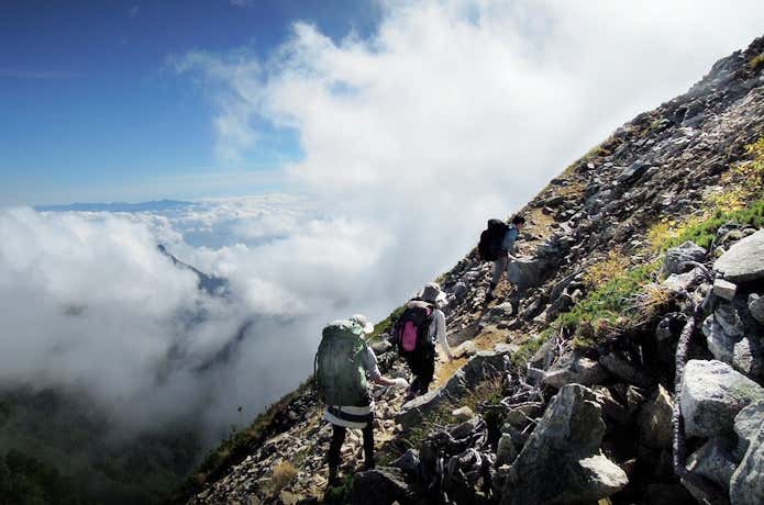 大天井岳　登山道