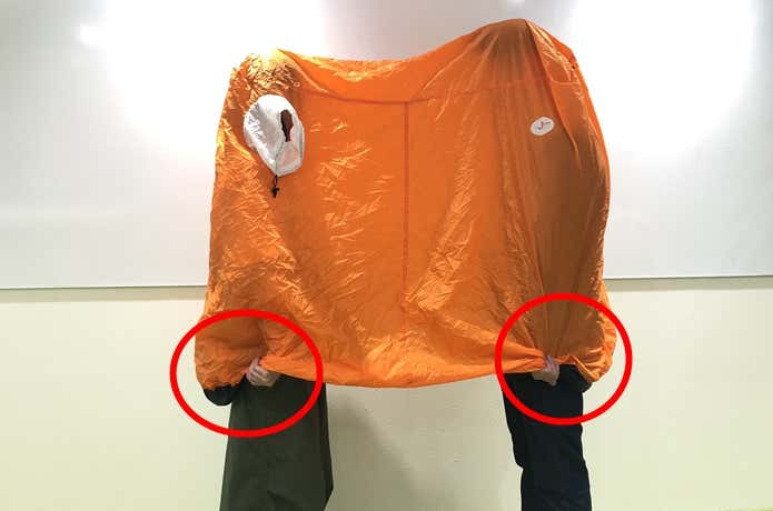 出してかぶって座るだけ】Juza Field Gearの「エム・シェルター