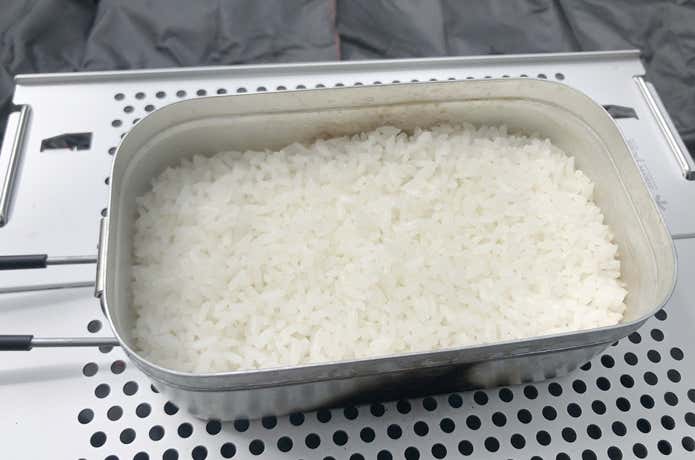 メスティンで炊いたごはん