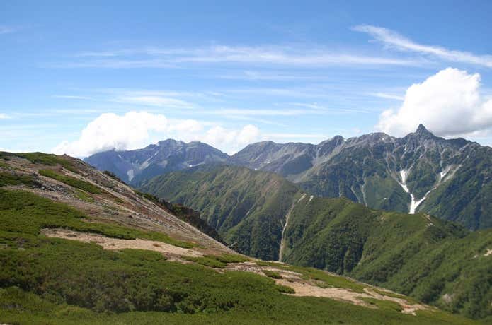 大天井岳　登山道