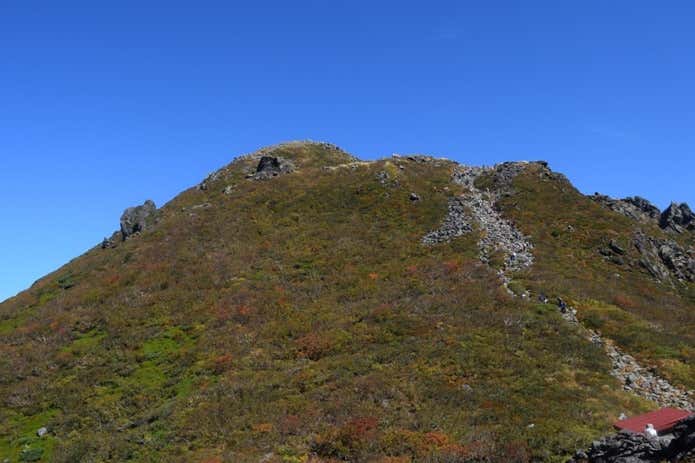 岩場の登山道