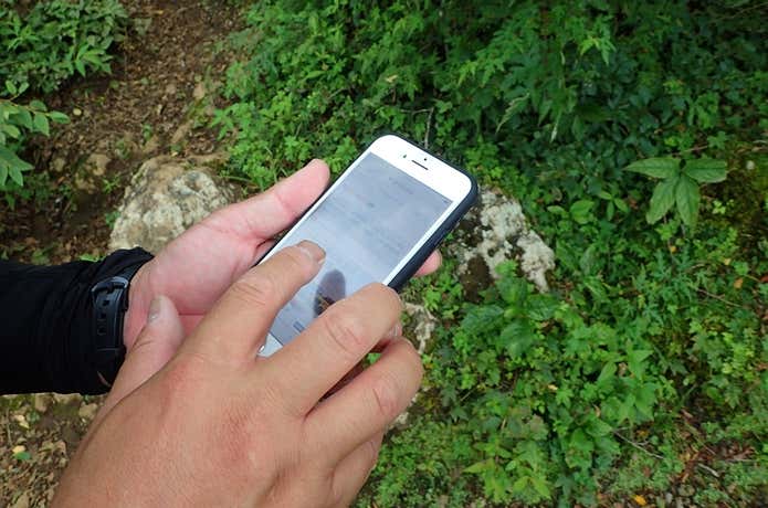 登山　スマートフォン