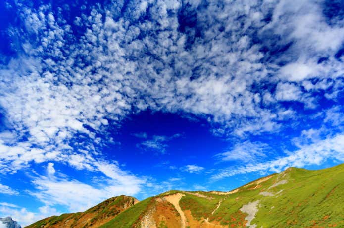 秋　天候の変化　登山