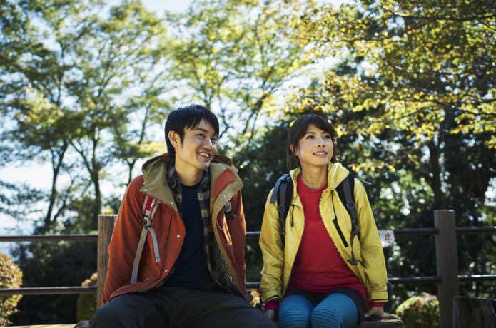 カップル 山登り