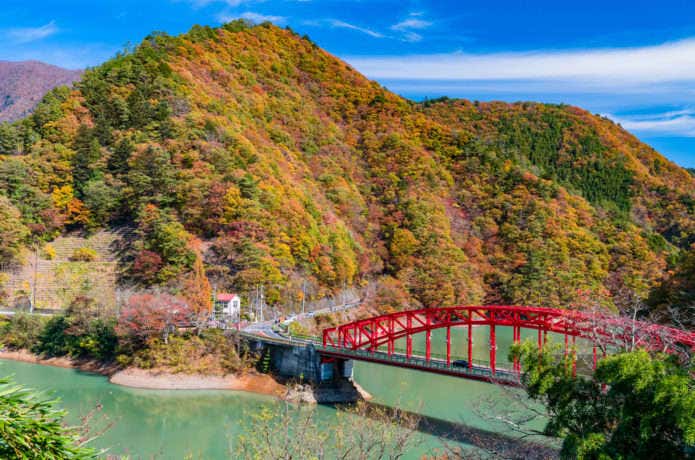 奥多摩湖の紅葉