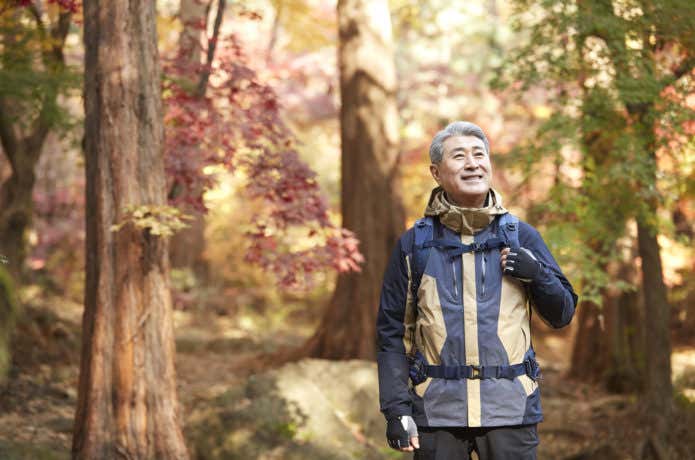 登山服を来た人