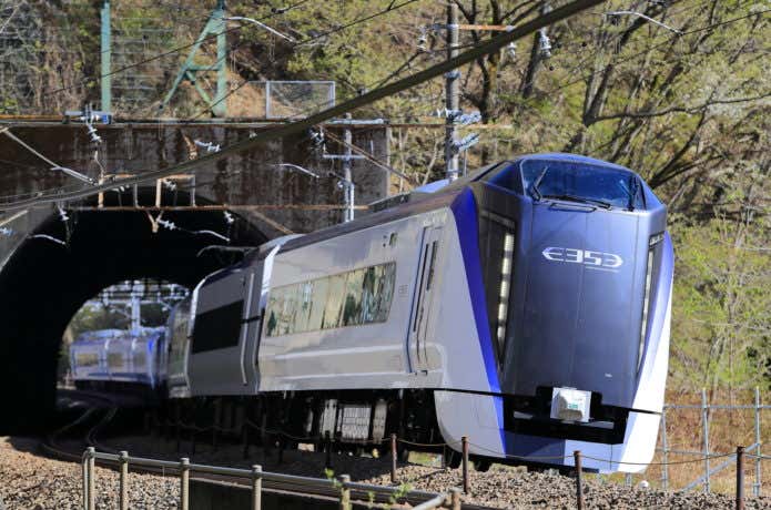 北アルプス　電車
