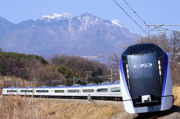 北アルプス　電車
