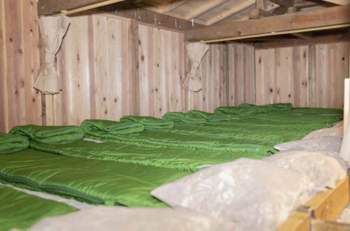 大混雑の山小屋