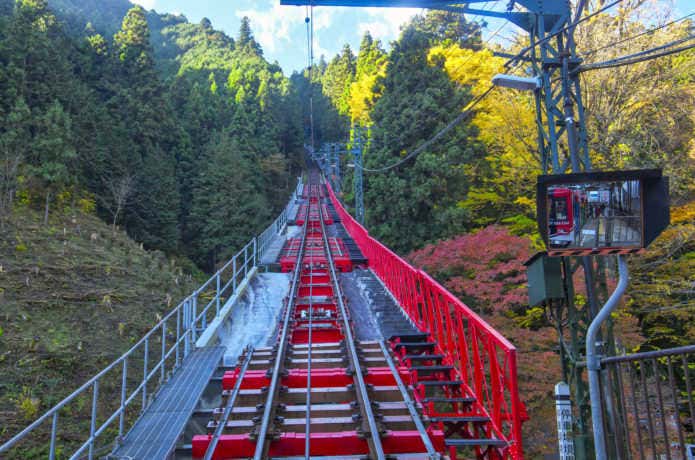 御岳登山鉄道のケーブルカー