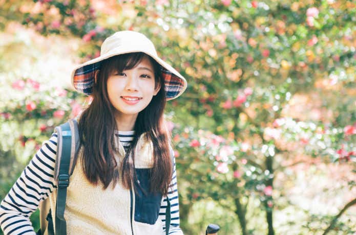 女性 登山
