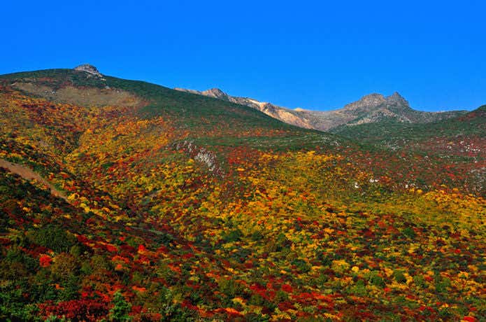 紅葉の安達太良山