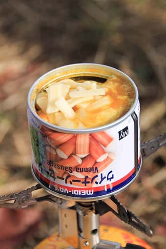 缶詰にチーズ