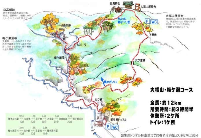 梅ヶ瀬渓谷 マップ