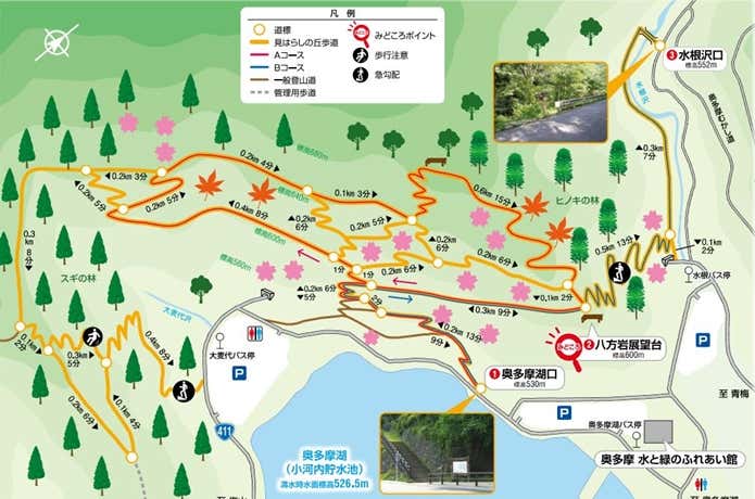 見晴らしの丘コースマップ