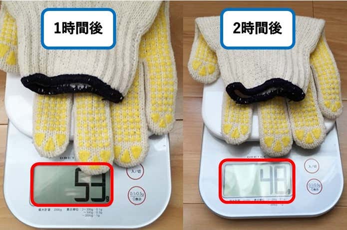 軍手　乾燥中