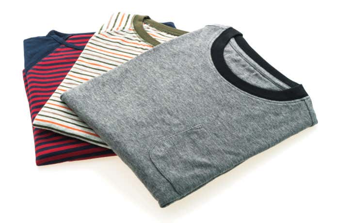 綿のTシャツ