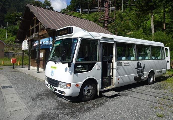 奈良田バス停