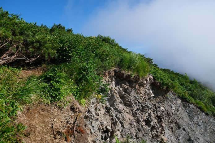 霞沢岳　山頂直下