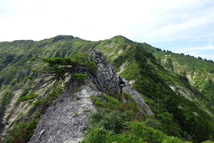ヤセ尾根の岩場