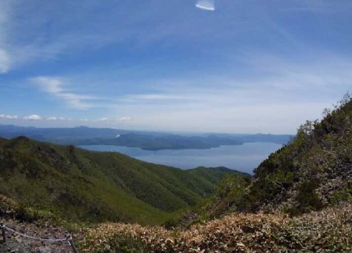 山頂手前の合流点