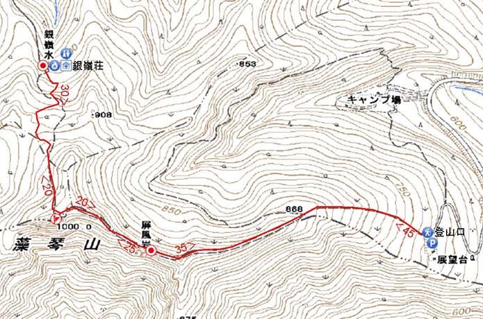 藻琴山　マップ