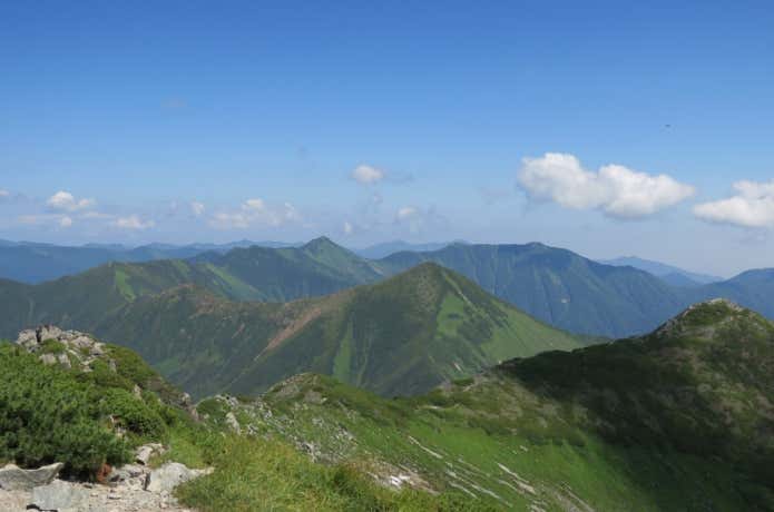 幌尻岳の山頂からの眺望