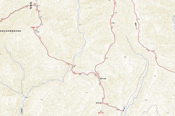 岩手県側からの登山地図