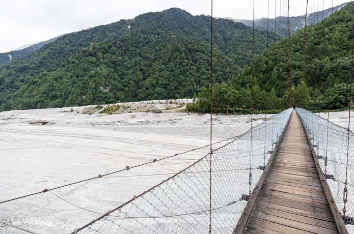 烏帽子岳　吊り橋